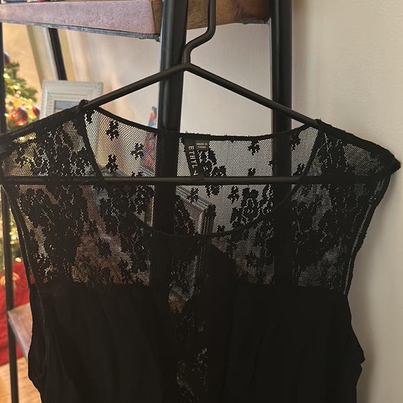 BLACK LACE TANK TOP BLOUSE SZ LG NEW - Picture 2 of 7